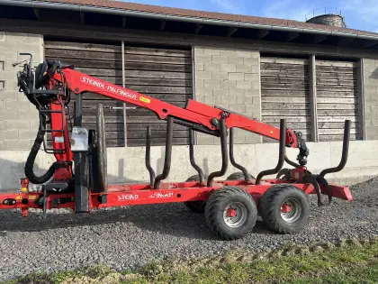 Forstanhänger Steidl Palfinger mit FKL5285S Kran – verstärkt