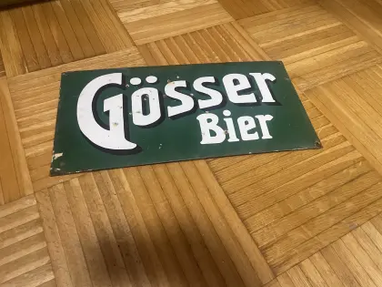 Gösser Werbeschild alt