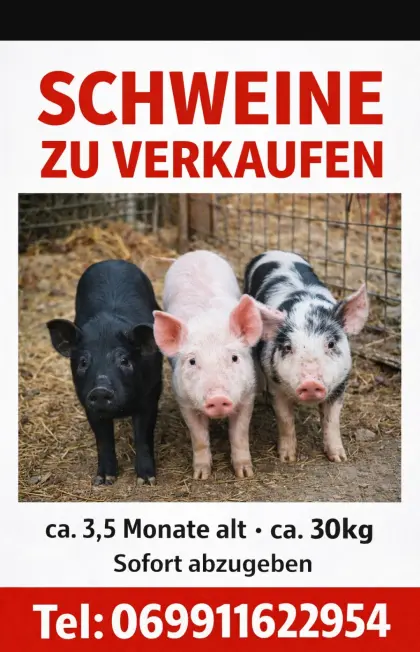 Schweine Duroc x Pietrain