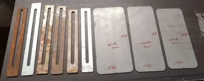 Flacheisen mit Schlitz und 3 mm Bleche