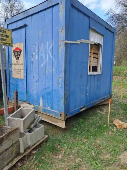 Container Bauhütte auf Rädern
