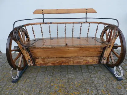 Gartenbank, Sitzbank, Kutschensitzbank, Geschenk, Deko