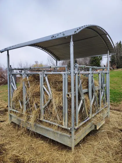 Viereckraufe mit Selbstfangfressgitter