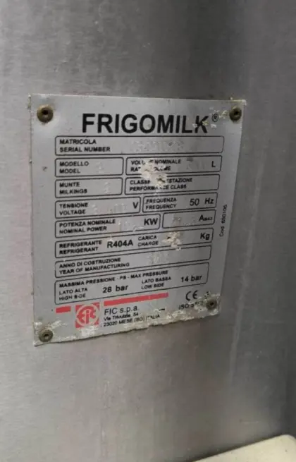 Milchtank 3.000 l mit Kühlung