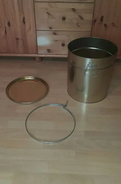 Weißblecheimer, luft- und flüssigkeitsdicht