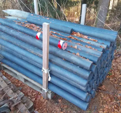 Recyclingpfosten mit 2 m und 10 cm Stärke, Recyclingsteher