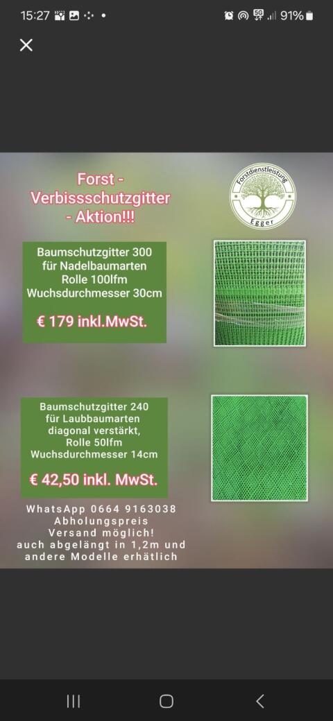 Verbissschutzgitter, Baumschutzhüllen