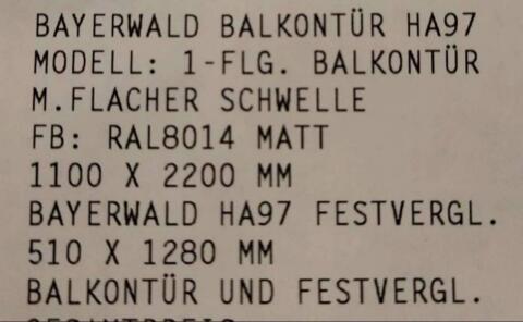 Bayerwald Balkontür/Fenster Kombi