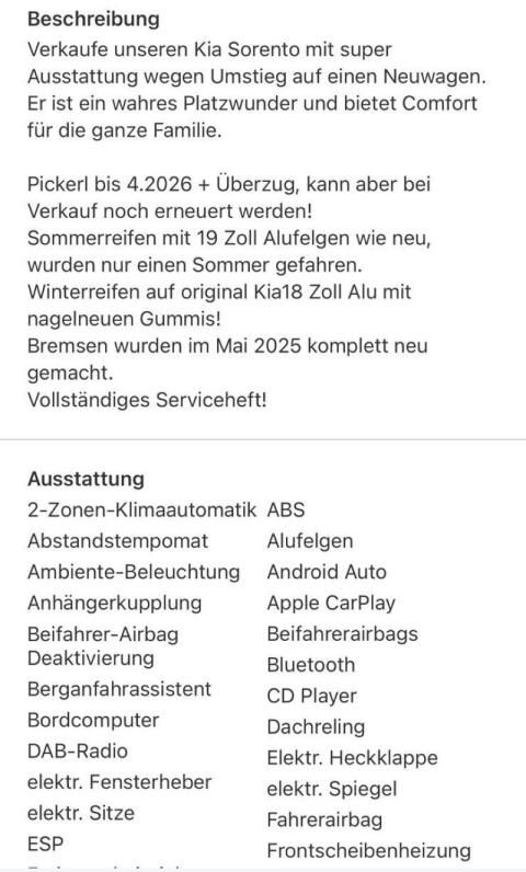 KIA Sorento CRDI 2.2 AWD 5S Gold/SUV