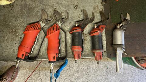 5 Stk. pneumatische Scheren, Betriebsauflösung