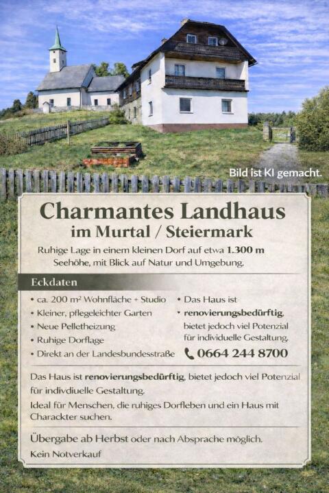 verkaufe: Landhausstil in den Bergen