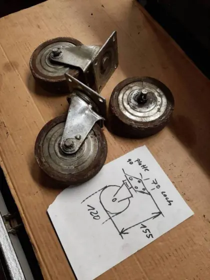 Gebrauchte drehbare Rollen