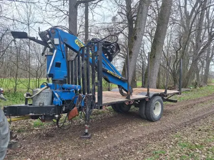 Rückewagen, Forstanhänger mit Palfinger Kran