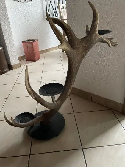 Rothirsch Geweih Kerzenständer