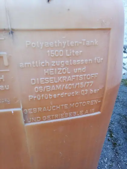 Heizöltank zu verschenken