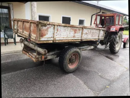 Traktor Anhänger Kippe Eisen sehr robust