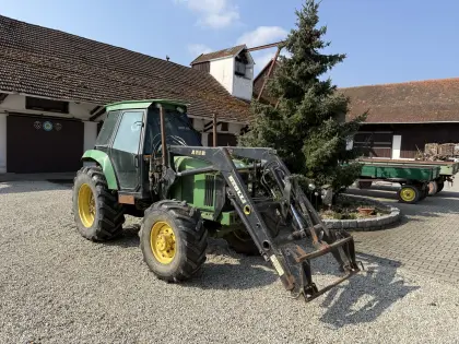 John deere 6300 mit Frontlader / Forstausrüstung!