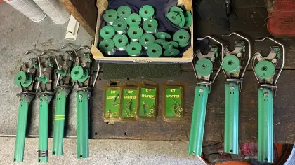 7 Stück Ligatex-Bindegerät inkl. Zubehör, Betriebsauflösung