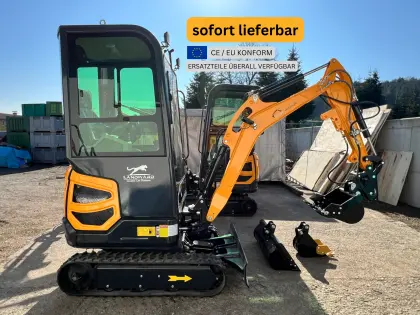 1,8 t Minibagger - Kabine, Schnellwechsler & 3-teiliges Löffel
