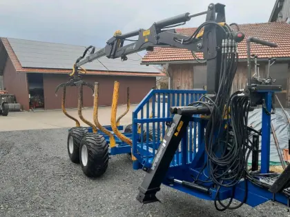 Verkaufe Rückewagen der Marke Vreten mit Funk Kranwinde