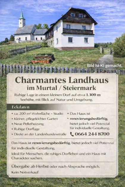 verkaufe: Landhausstil in den Bergen