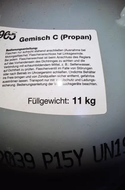 2x Propan Gas Flaschen voll