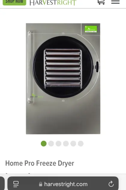 Harvestright gefriertrockner