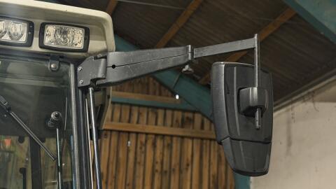 Deutz Spiegelhalter mit Teleskopstange, li., passend zu DX