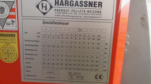 Hackschitzelanlage der Marke Hargassner, Typ HSV 50 – WTH49