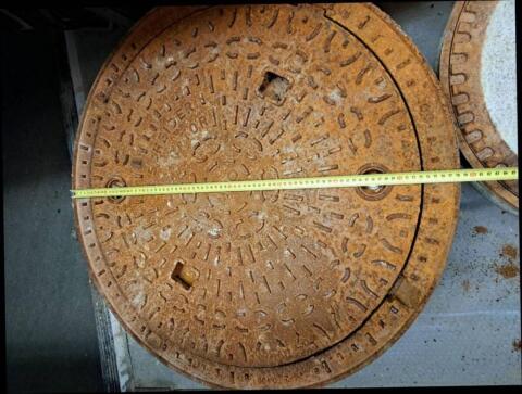 Schwerlast-Schachtdeckel Gusseisen Dm. 80