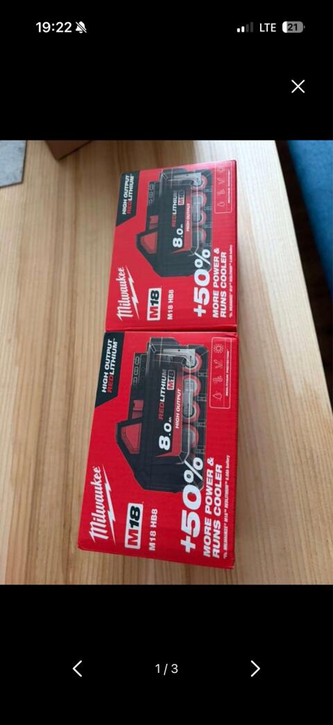 Milwaukee 8Ah Akku High Output