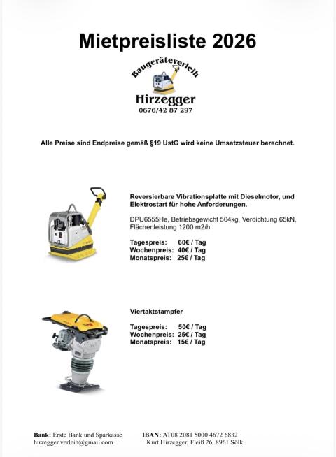 Baugeräteverleih