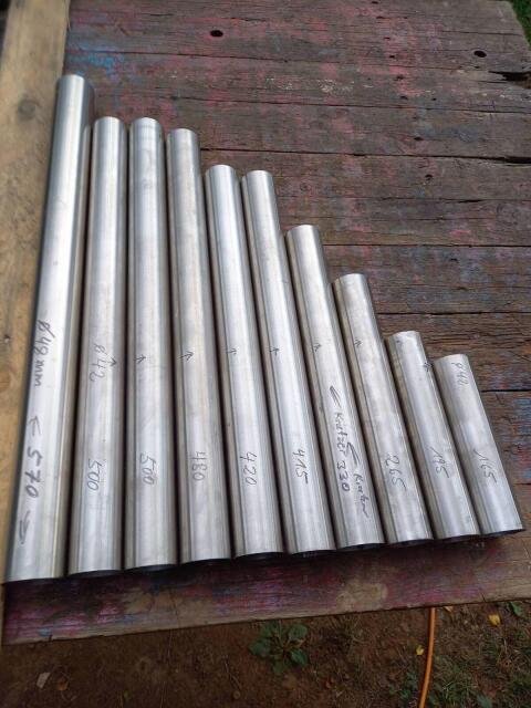 Edelstahlrohre Dm. 42 mm