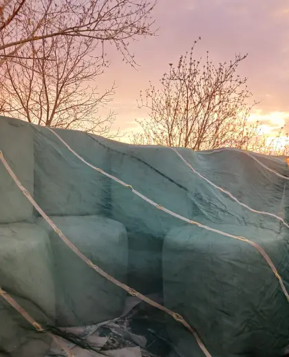 Luzerne-Silage-Rundballen