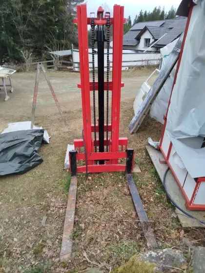 Hubgerüst mit Gabelverlängerung