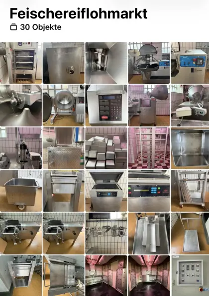 Großer Fleischereimaschinenverkauf