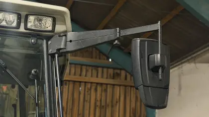Deutz Spiegelhalter mit Teleskopstange, li., passend zu DX