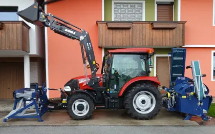 Lohnspalten - Brennholzproduktion mit Sägespalter Tajfun RCA400Joy