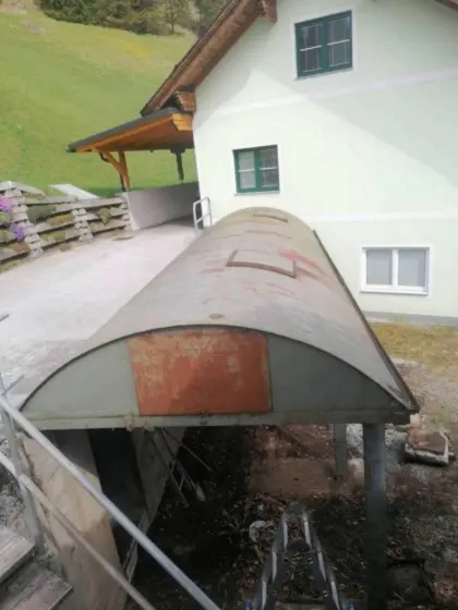 Waggondach mit 3 Öffnungen, stabile Ausführung