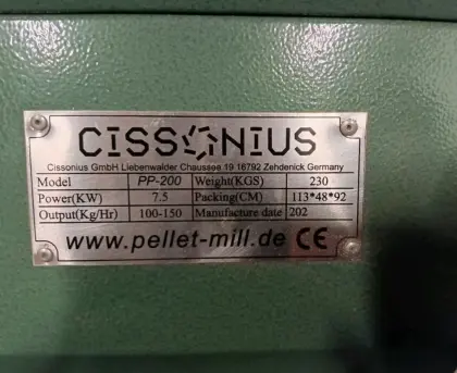 Pelletpresse CISSONIUS PP200
