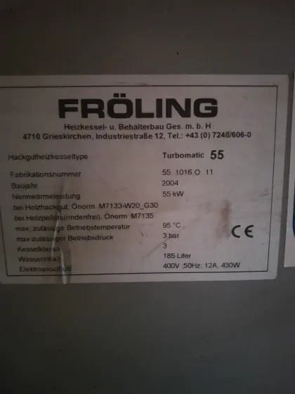 Hackschnitzelheizung Fröling