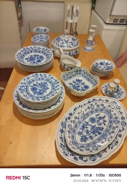 Original Bohemia Zwiebelmuster Geschirr