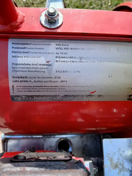 Motorsägenseilwinde KBF 1.000