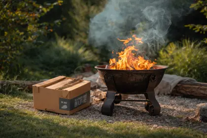 Buchenholz im Karton