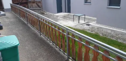 Geländer Holz Eisen