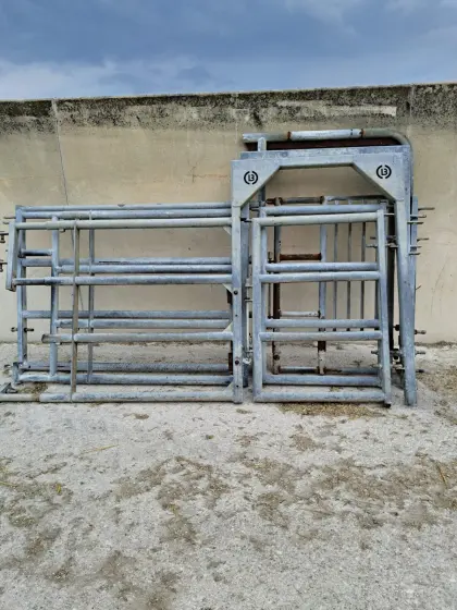 Verkaufe Rinderaufstallung Selbstfangfressgitter Trenntore