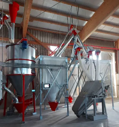 Suche automatische Mahl- und Mischanlage für Getreide