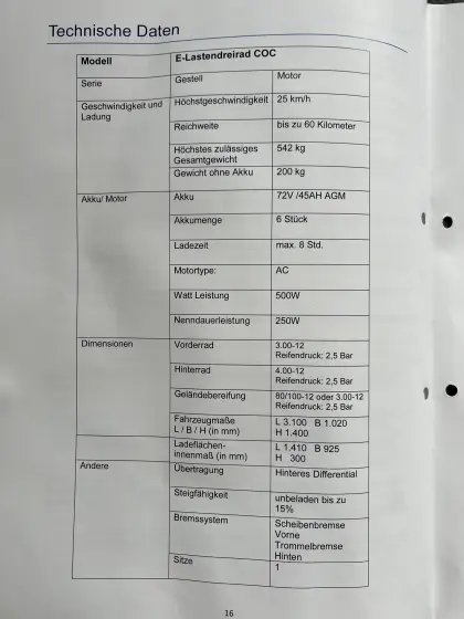 Elektro-Lastendreirad LDR-25 Carello
