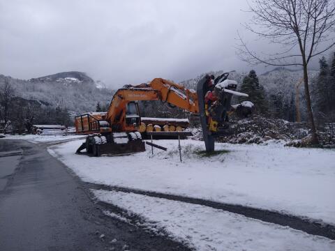 Radbagger Doosan mit Woody H60 + Zs