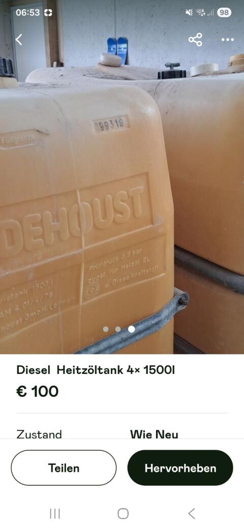 Diesel Heizöltank